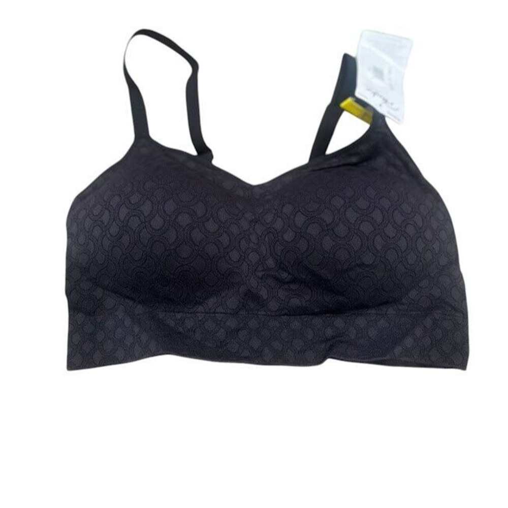 Playtex Secrets Seamless Comfort Bra Black Ultra Soft 4831 Size Medium Wireless